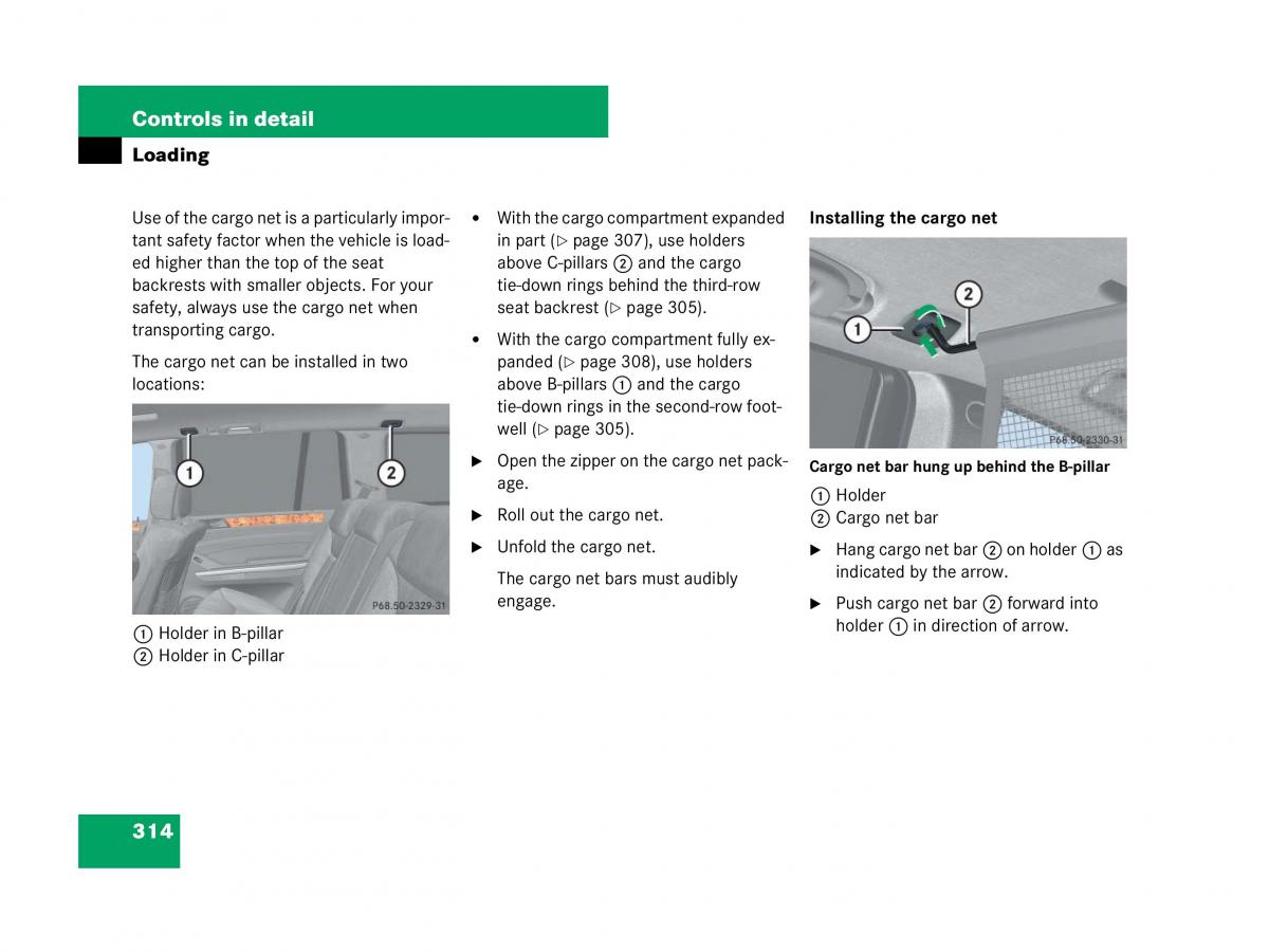 Mercedes Benz GL Class X164 owners manual / page 315