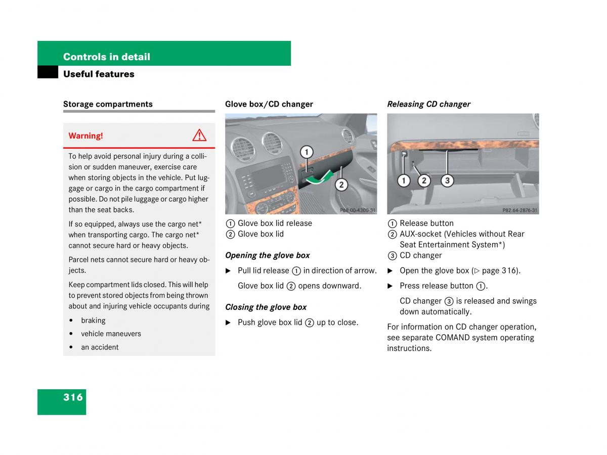 Mercedes Benz GL Class X164 owners manual / page 317