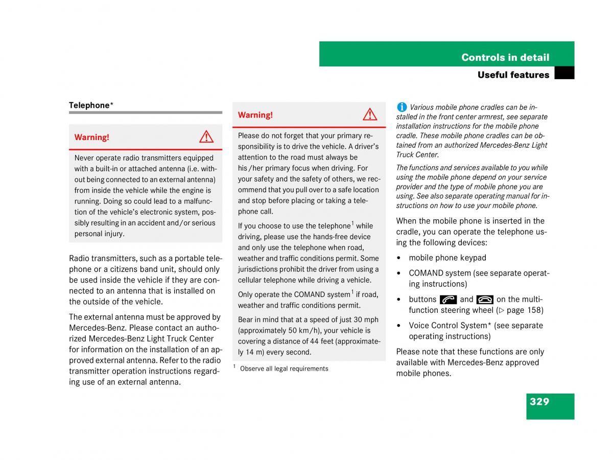 Mercedes Benz GL Class X164 owners manual / page 330