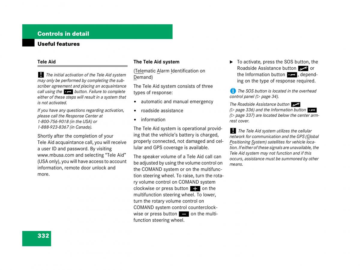 Mercedes Benz GL Class X164 owners manual / page 333