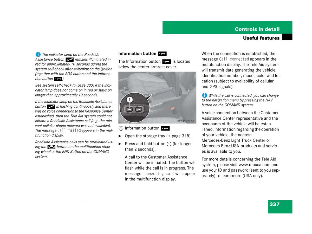 Mercedes Benz GL Class X164 owners manual / page 338