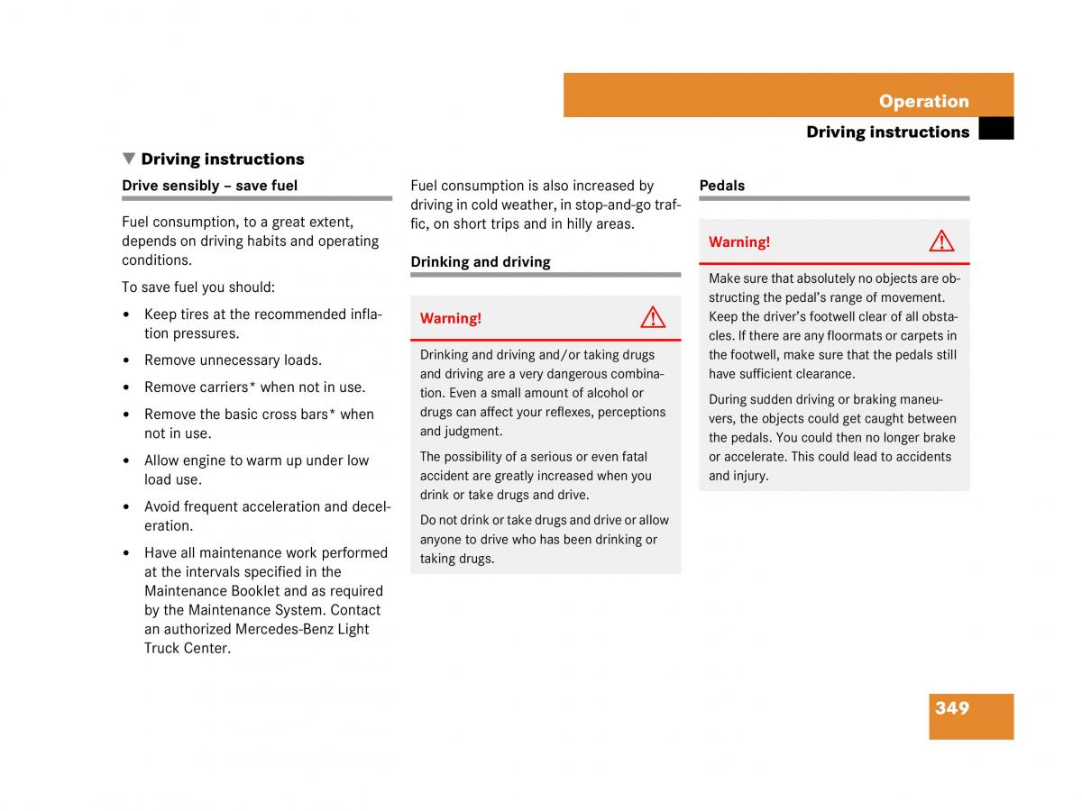 Mercedes Benz GL Class X164 owners manual / page 350