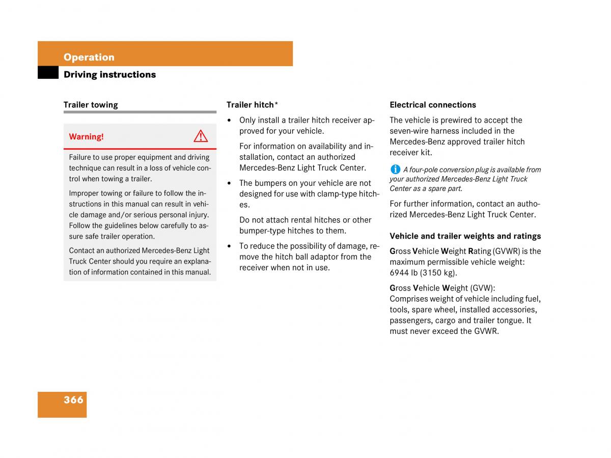 Mercedes Benz GL Class X164 owners manual / page 367