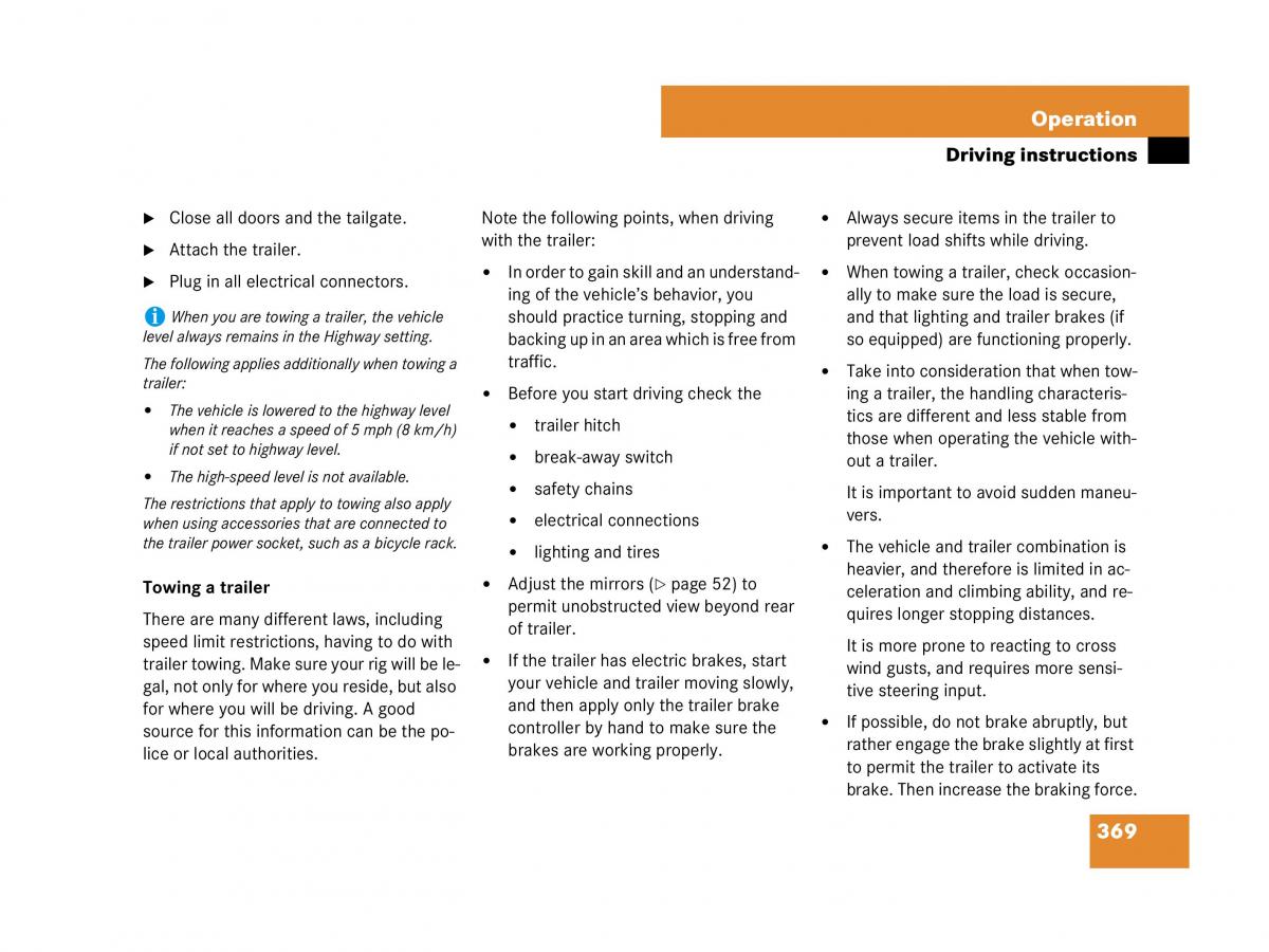 Mercedes Benz GL Class X164 owners manual / page 370