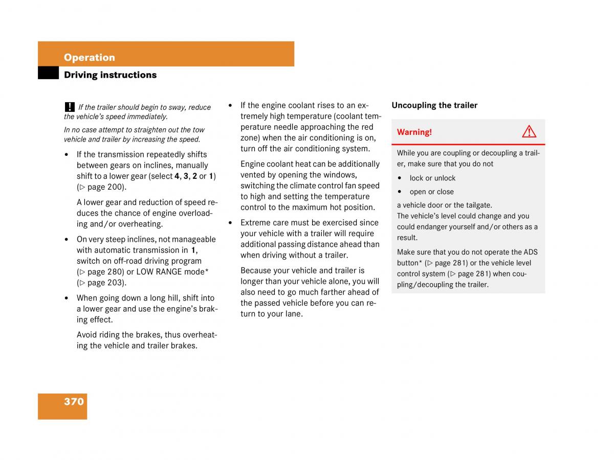 Mercedes Benz GL Class X164 owners manual / page 371