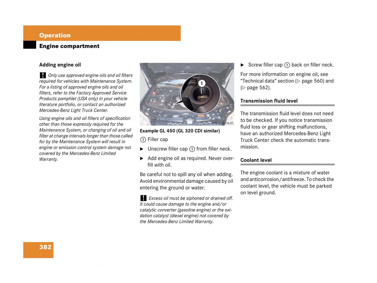 Mercedes Benz GL Class X164 owners manual / page 383