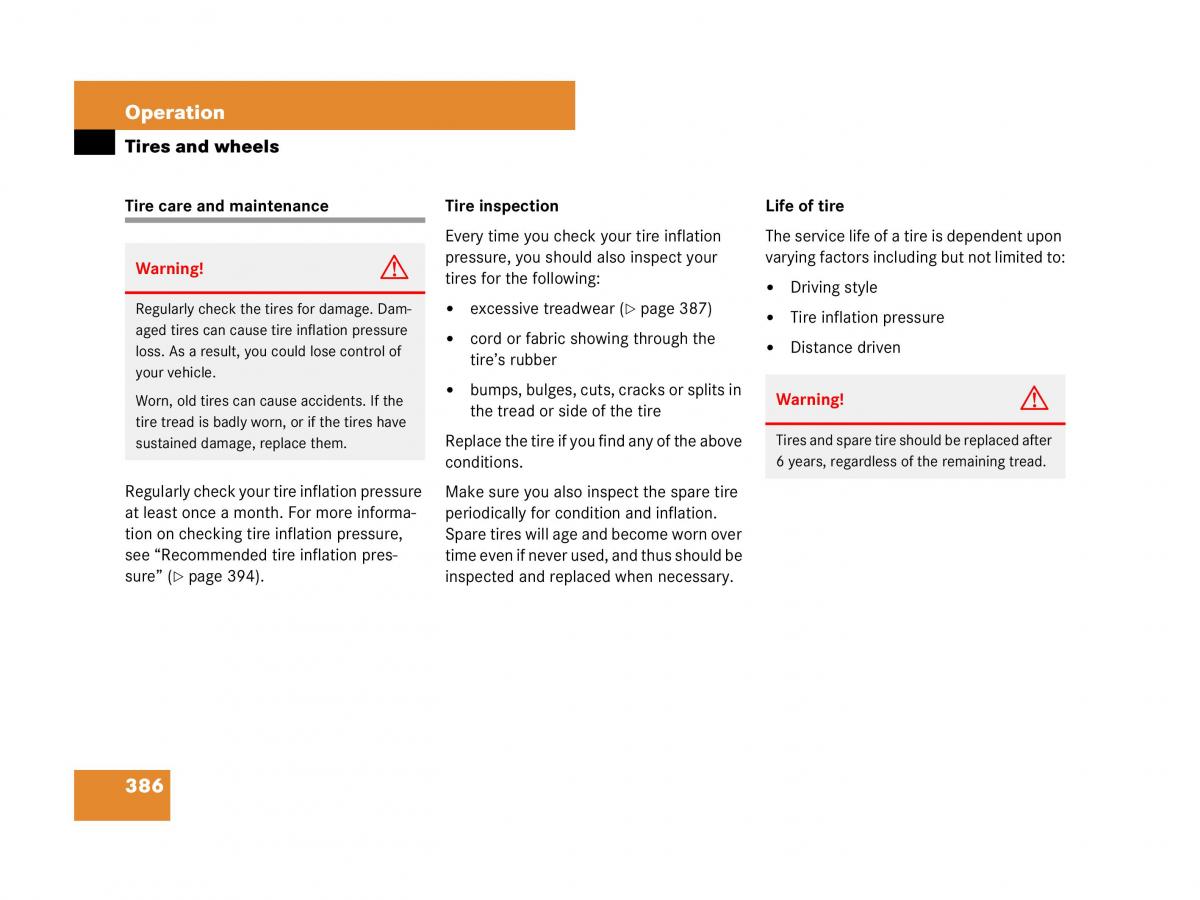 Mercedes Benz GL Class X164 owners manual / page 387