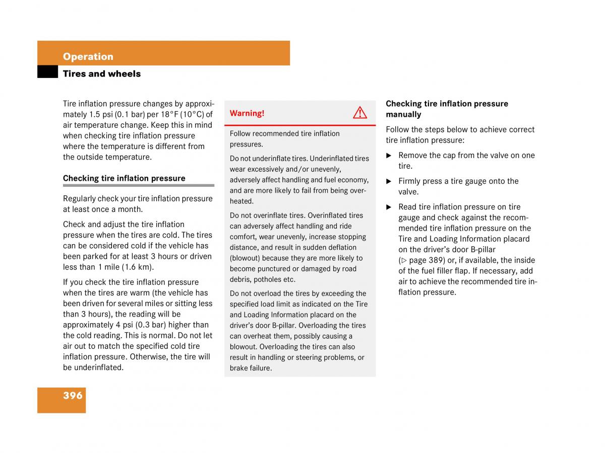 Mercedes Benz GL Class X164 owners manual / page 397