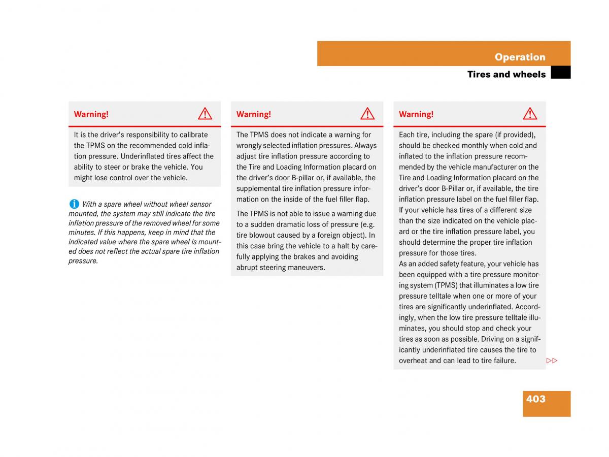 Mercedes Benz GL Class X164 owners manual / page 404