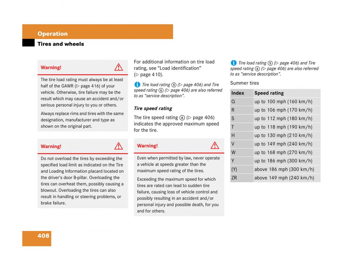 Mercedes Benz GL Class X164 owners manual / page 409