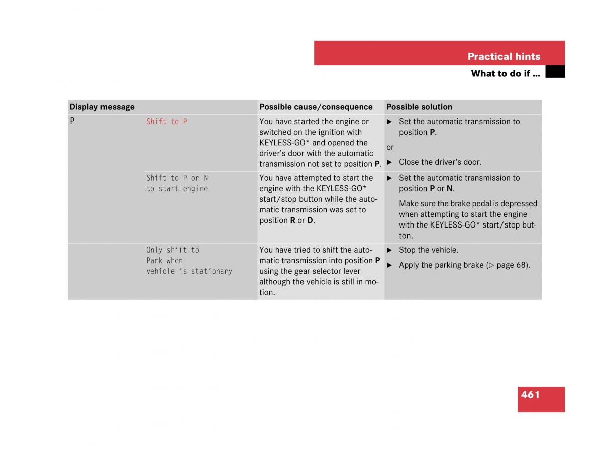 Mercedes Benz GL Class X164 owners manual / page 462