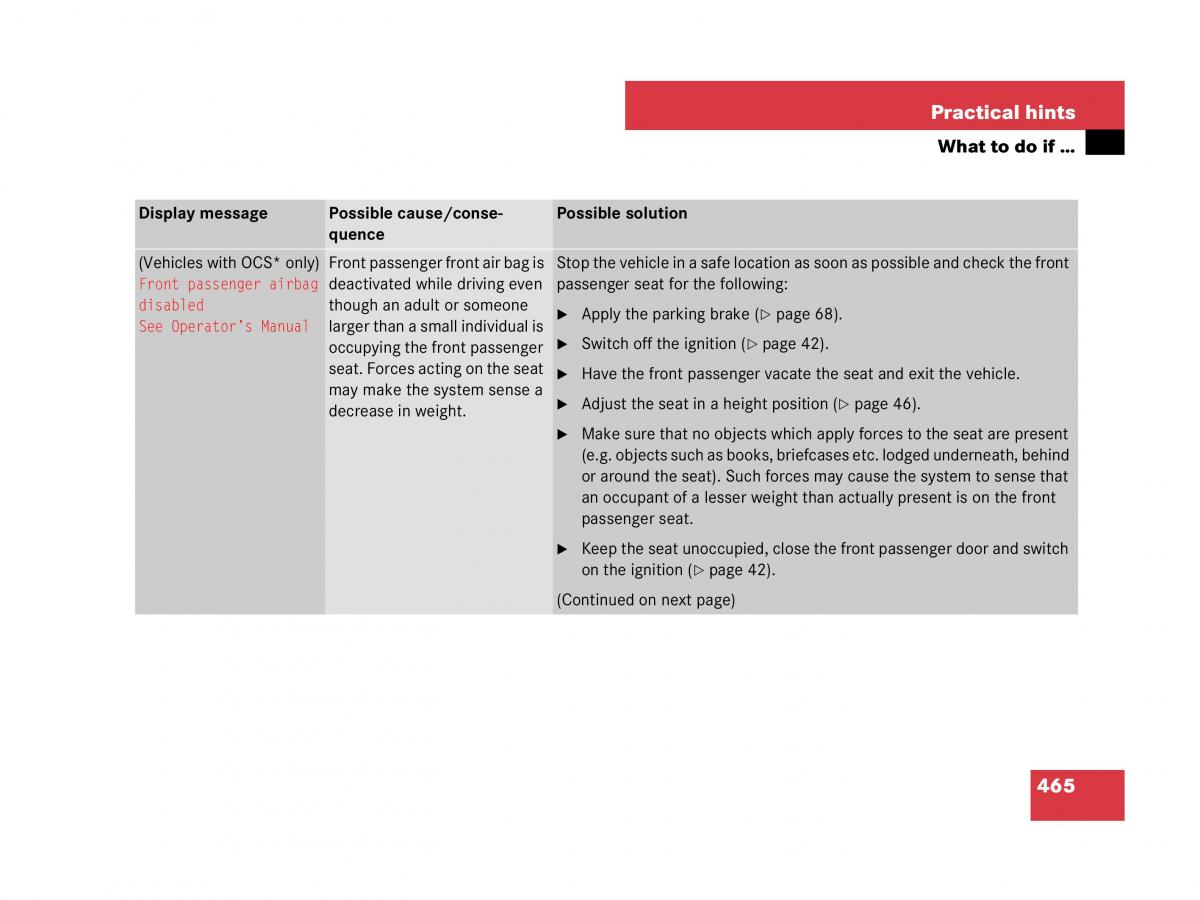 Mercedes Benz GL Class X164 owners manual / page 466