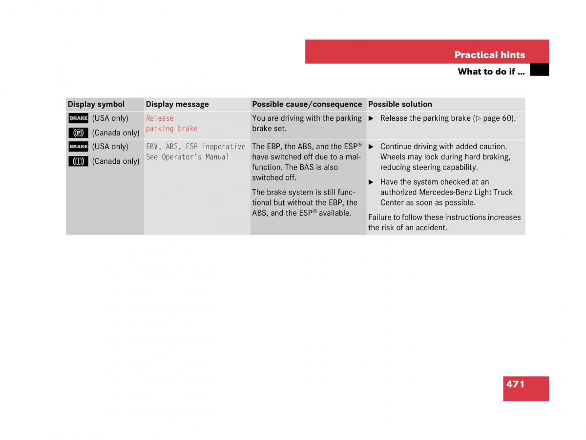 Mercedes Benz GL Class X164 owners manual / page 472