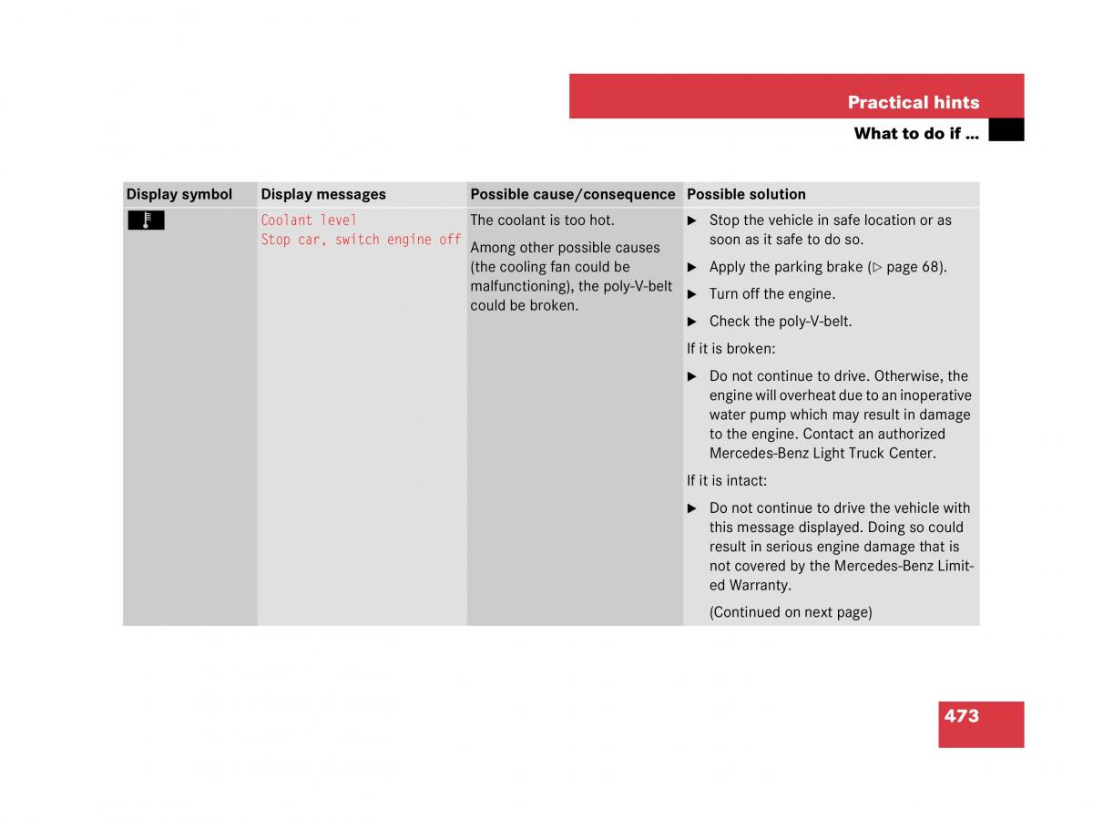 Mercedes Benz GL Class X164 owners manual / page 474