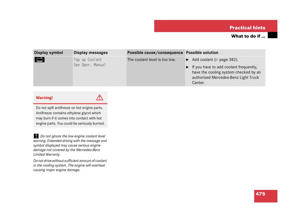 Mercedes Benz GL Class X164 owners manual / page 476