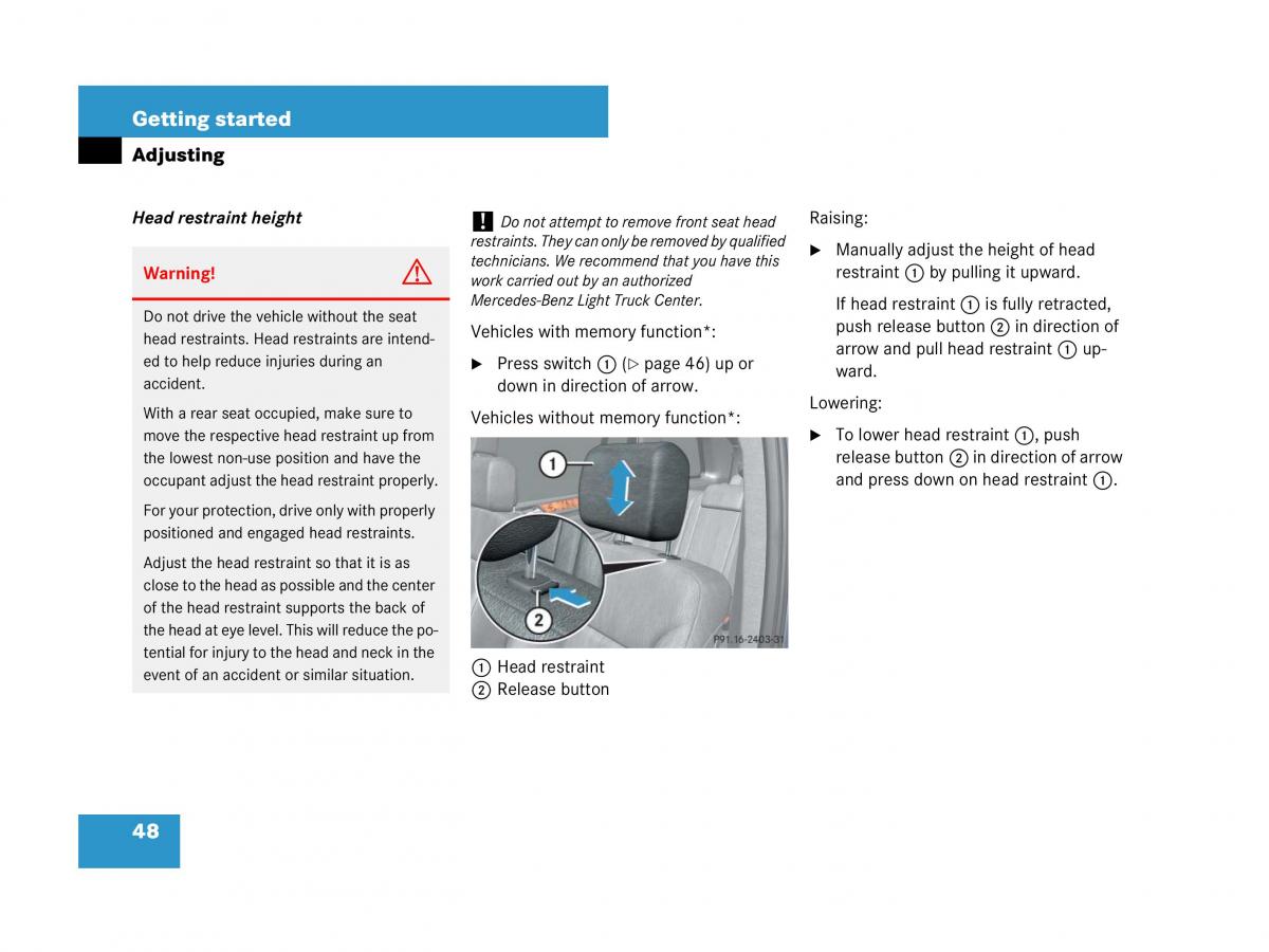 Mercedes Benz GL Class X164 owners manual / page 49