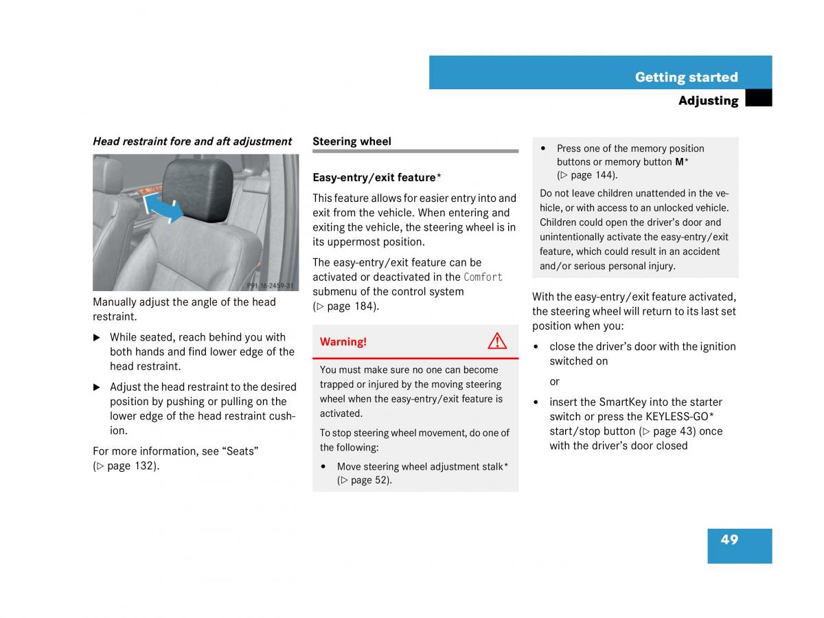 Mercedes Benz GL Class X164 owners manual / page 50