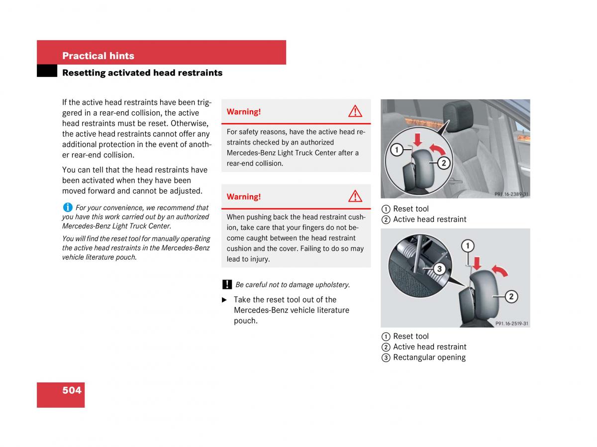 Mercedes Benz GL Class X164 owners manual / page 505