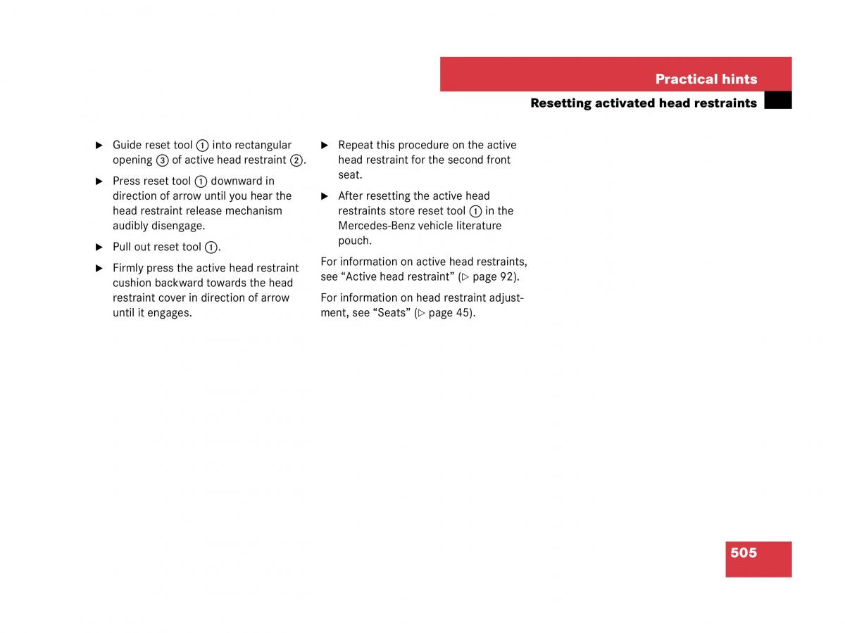 Mercedes Benz GL Class X164 owners manual / page 506