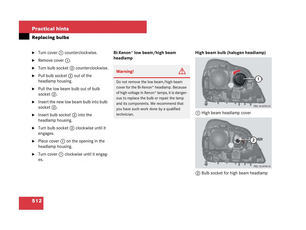 Mercedes Benz GL Class X164 owners manual / page 513