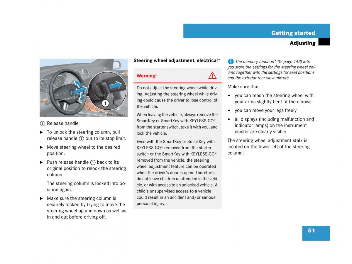 Mercedes Benz GL Class X164 owners manual / page 52