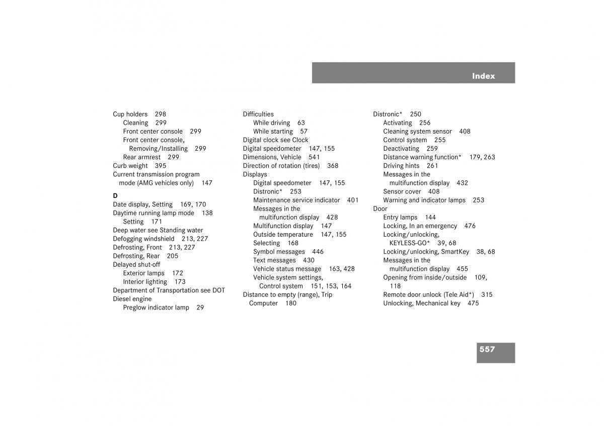 Mercedes Benz ML W164 owners manual / page 558