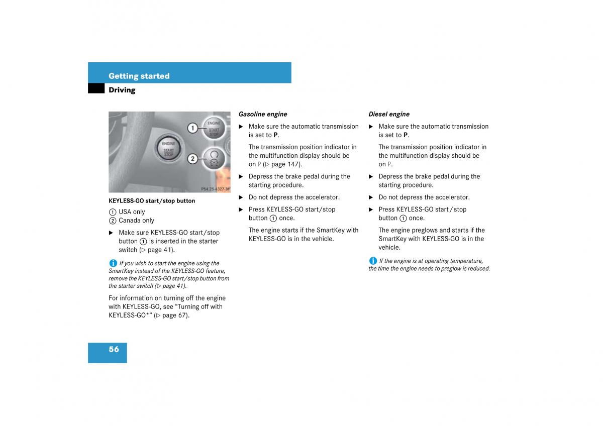 Mercedes Benz ML W164 owners manual / page 57