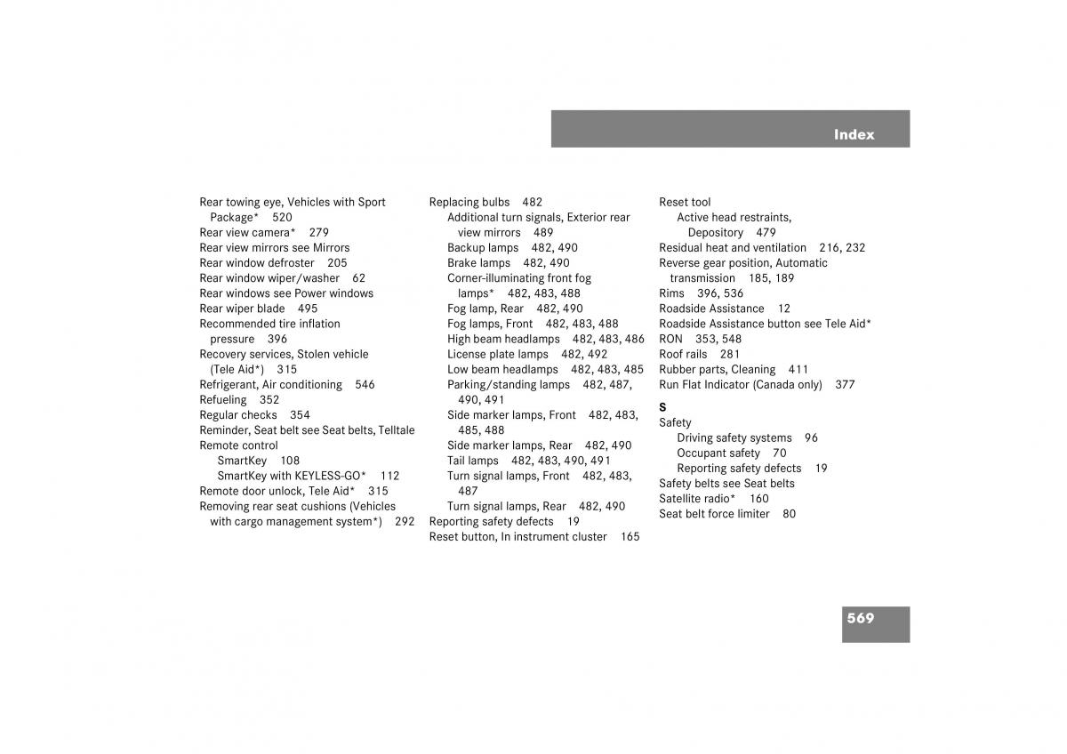 Mercedes Benz ML W164 owners manual / page 570