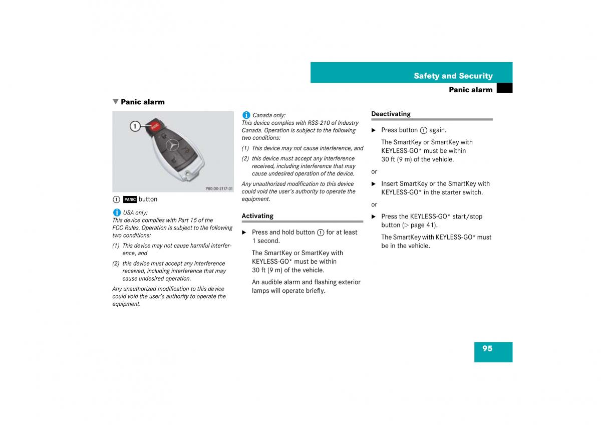 Mercedes Benz ML W164 owners manual / page 96