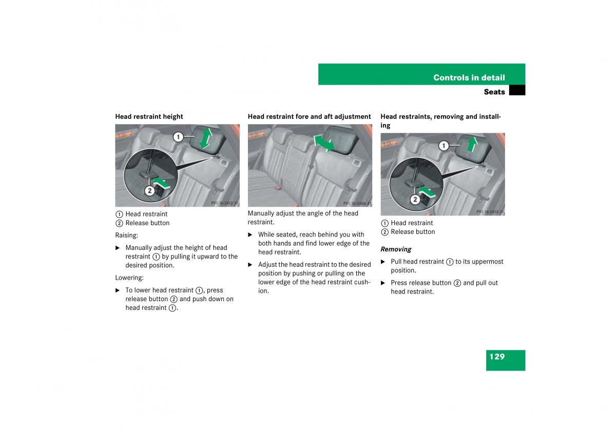 Mercedes Benz ML W164 owners manual / page 130