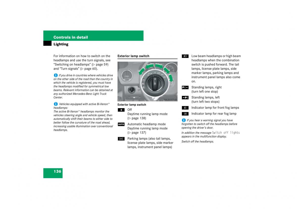 Mercedes Benz ML W164 owners manual / page 137