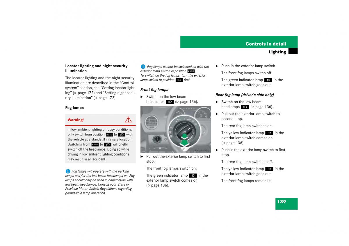 Mercedes Benz ML W164 owners manual / page 140