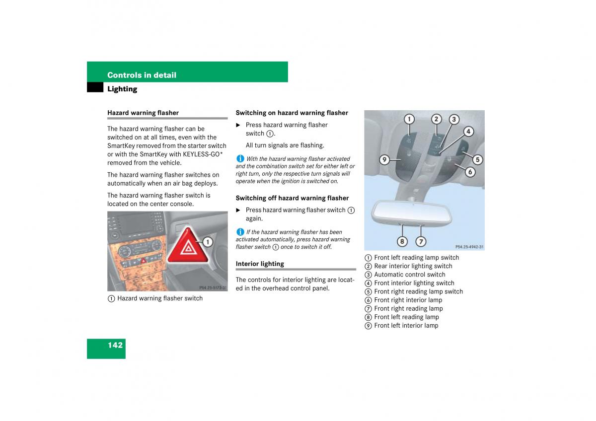 Mercedes Benz ML W164 owners manual / page 143