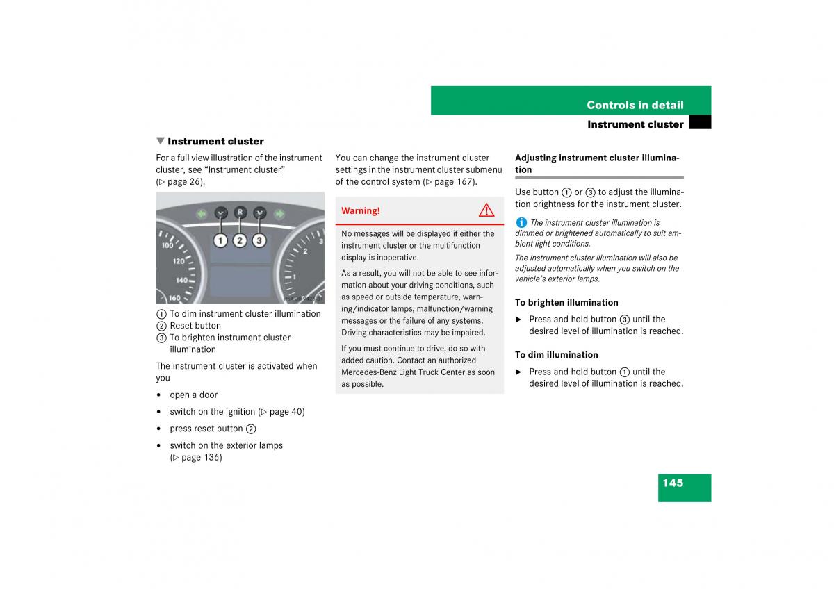 Mercedes Benz ML W164 owners manual / page 146