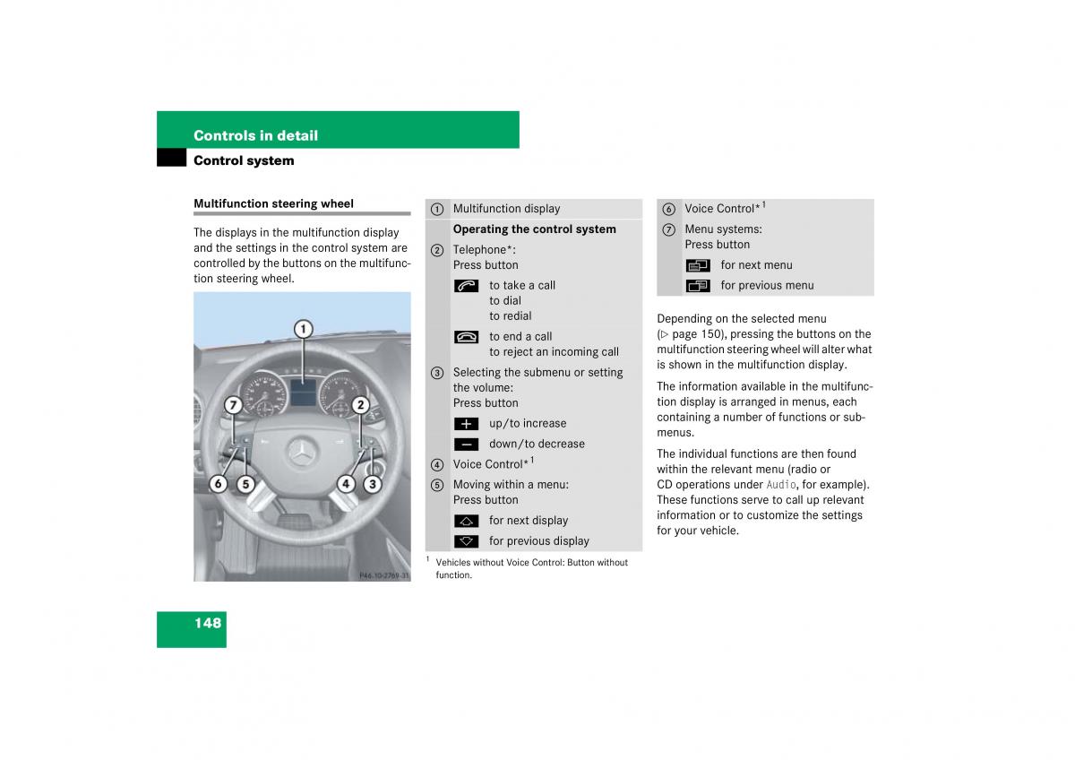 Mercedes Benz ML W164 owners manual / page 149