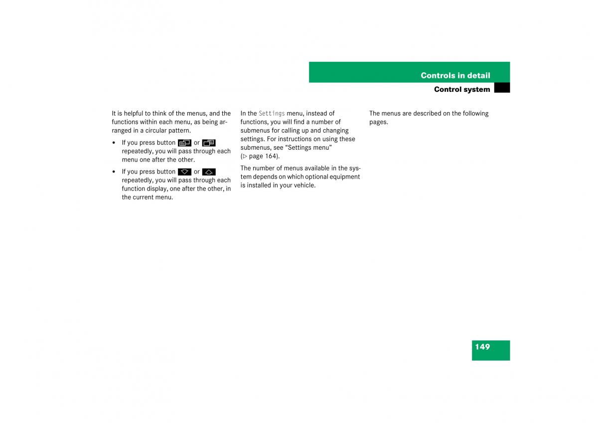 Mercedes Benz ML W164 owners manual / page 150