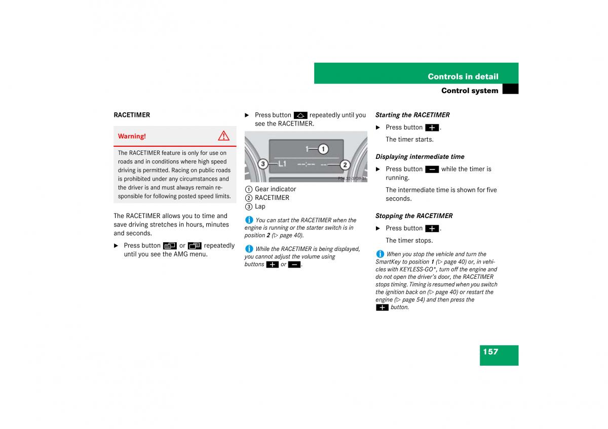 Mercedes Benz ML W164 owners manual / page 158