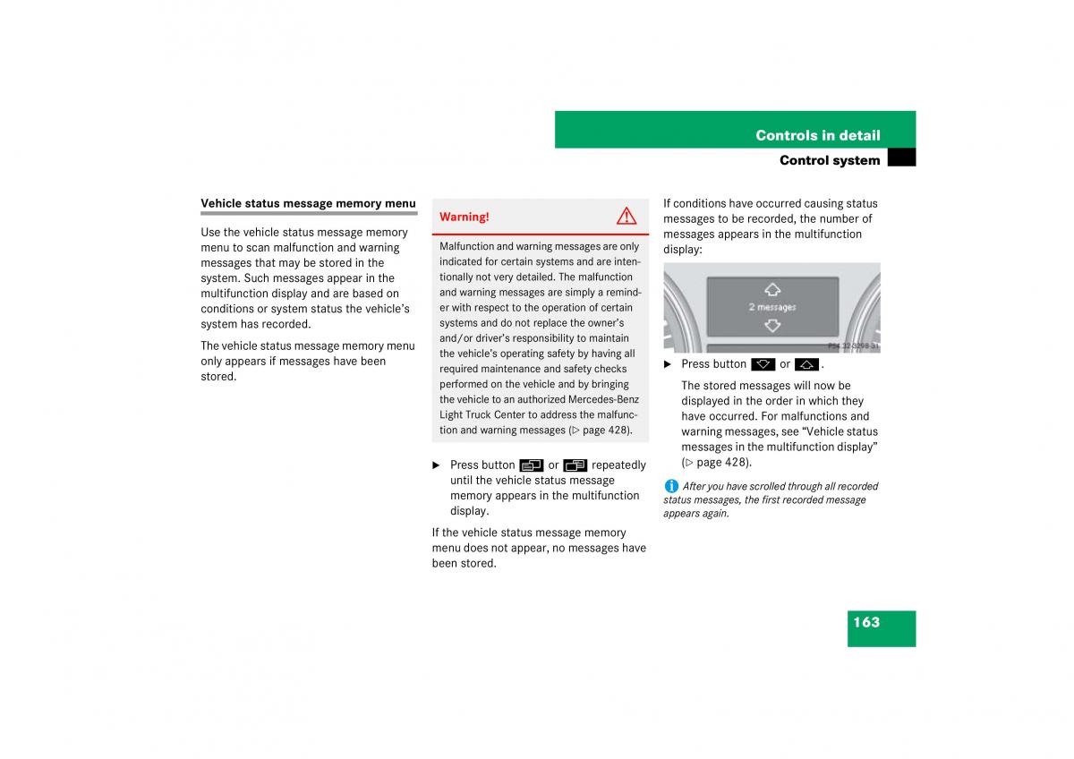 Mercedes Benz ML W164 owners manual / page 164