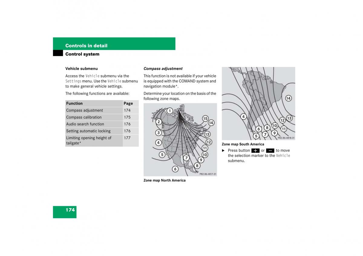 Mercedes Benz ML W164 owners manual / page 175