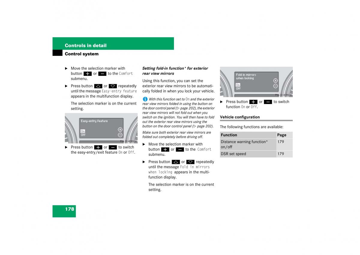 Mercedes Benz ML W164 owners manual / page 179