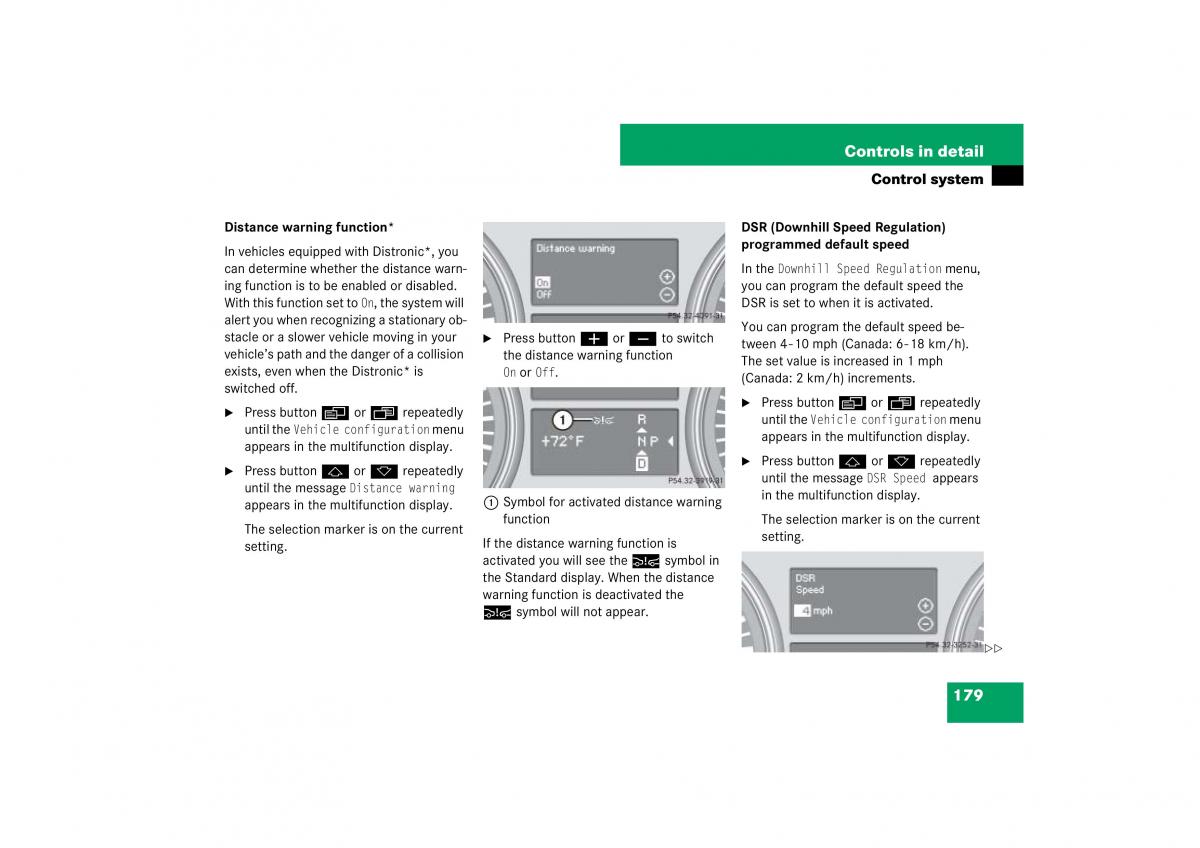 Mercedes Benz ML W164 owners manual / page 180