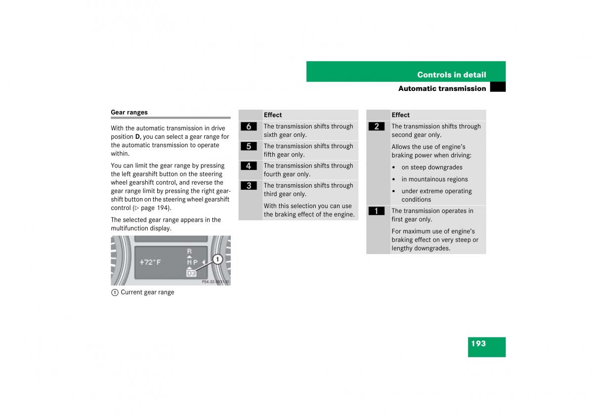 Mercedes Benz ML W164 owners manual / page 194