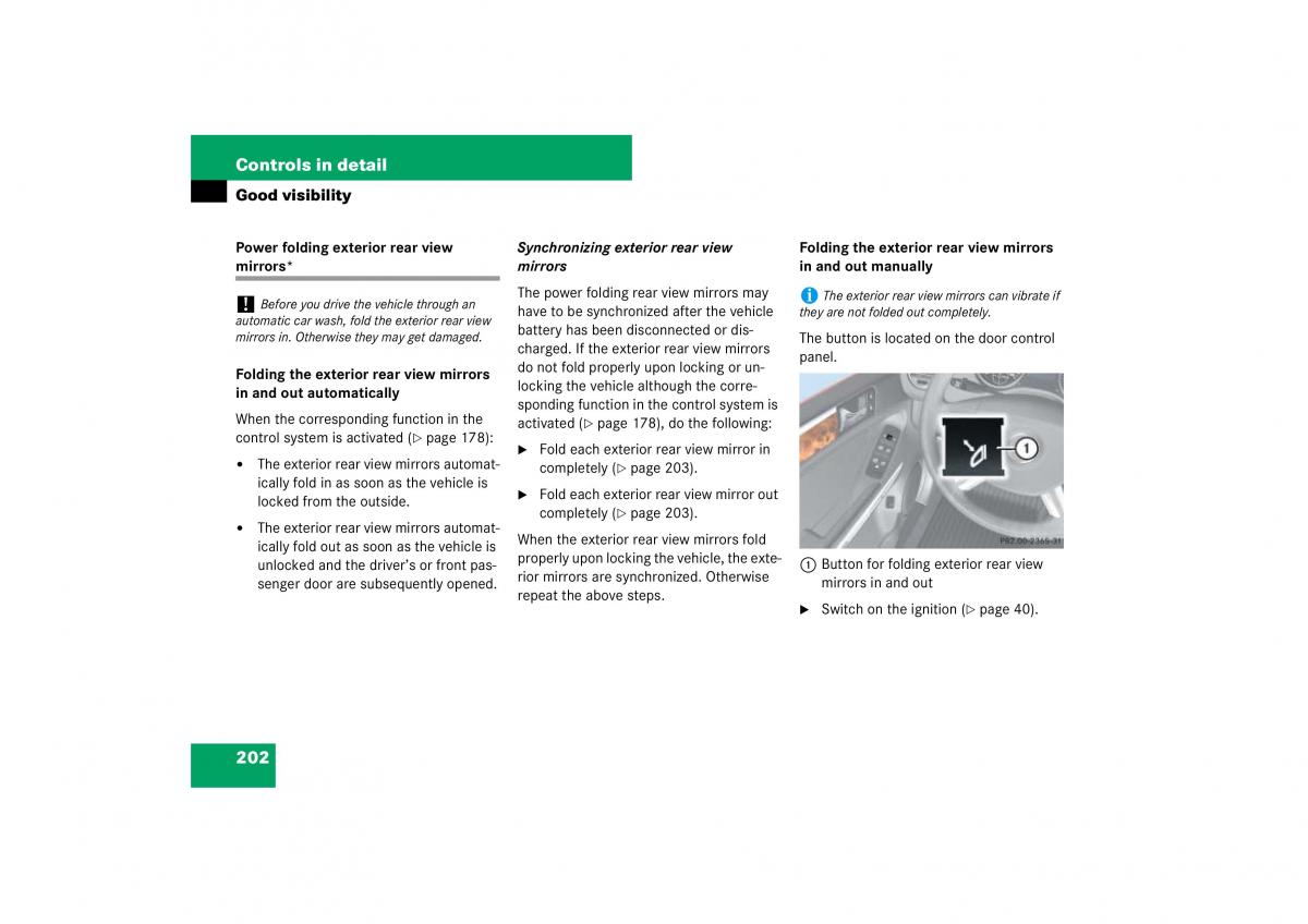 Mercedes Benz ML W164 owners manual / page 203