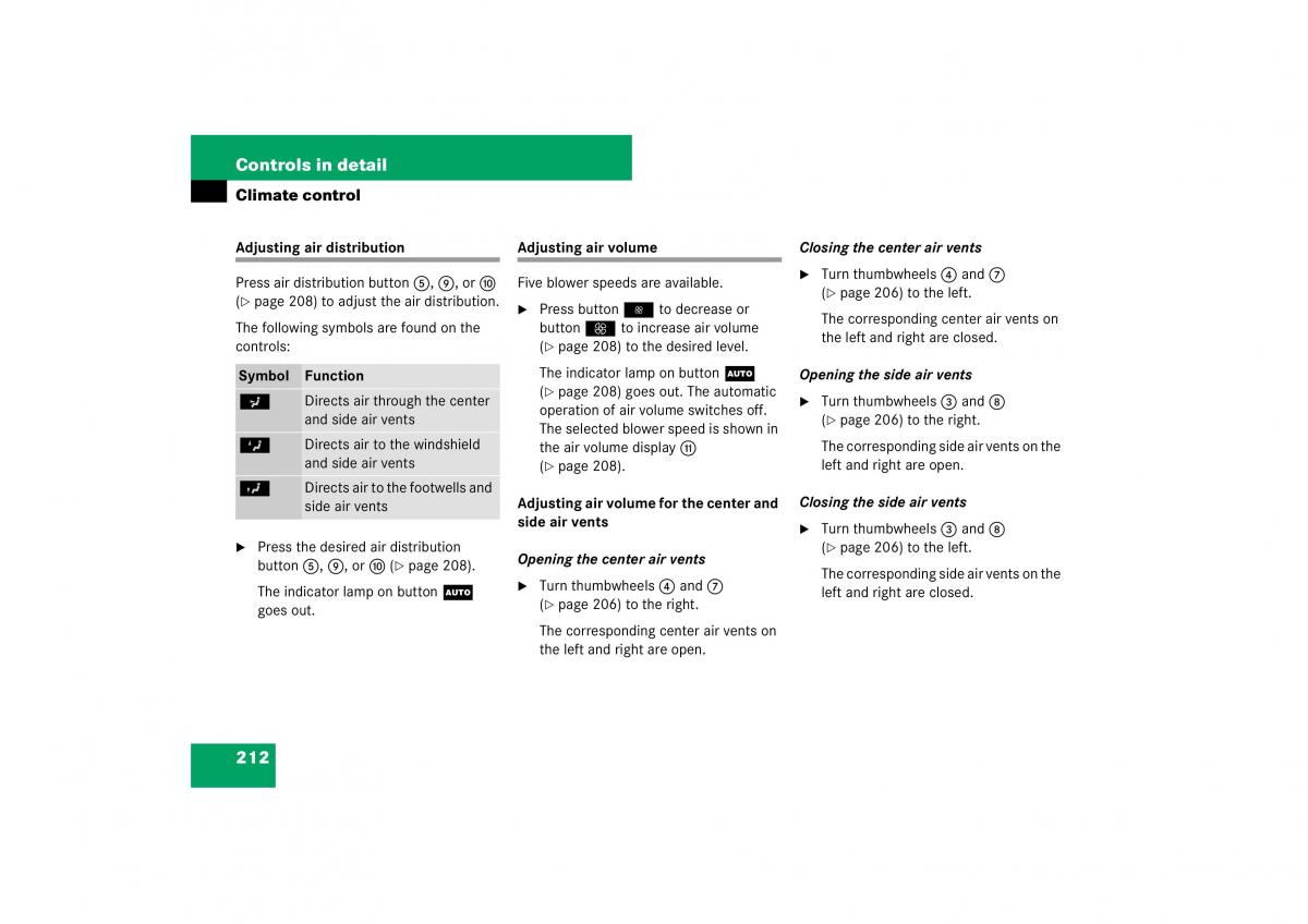 Mercedes Benz ML W164 owners manual / page 213