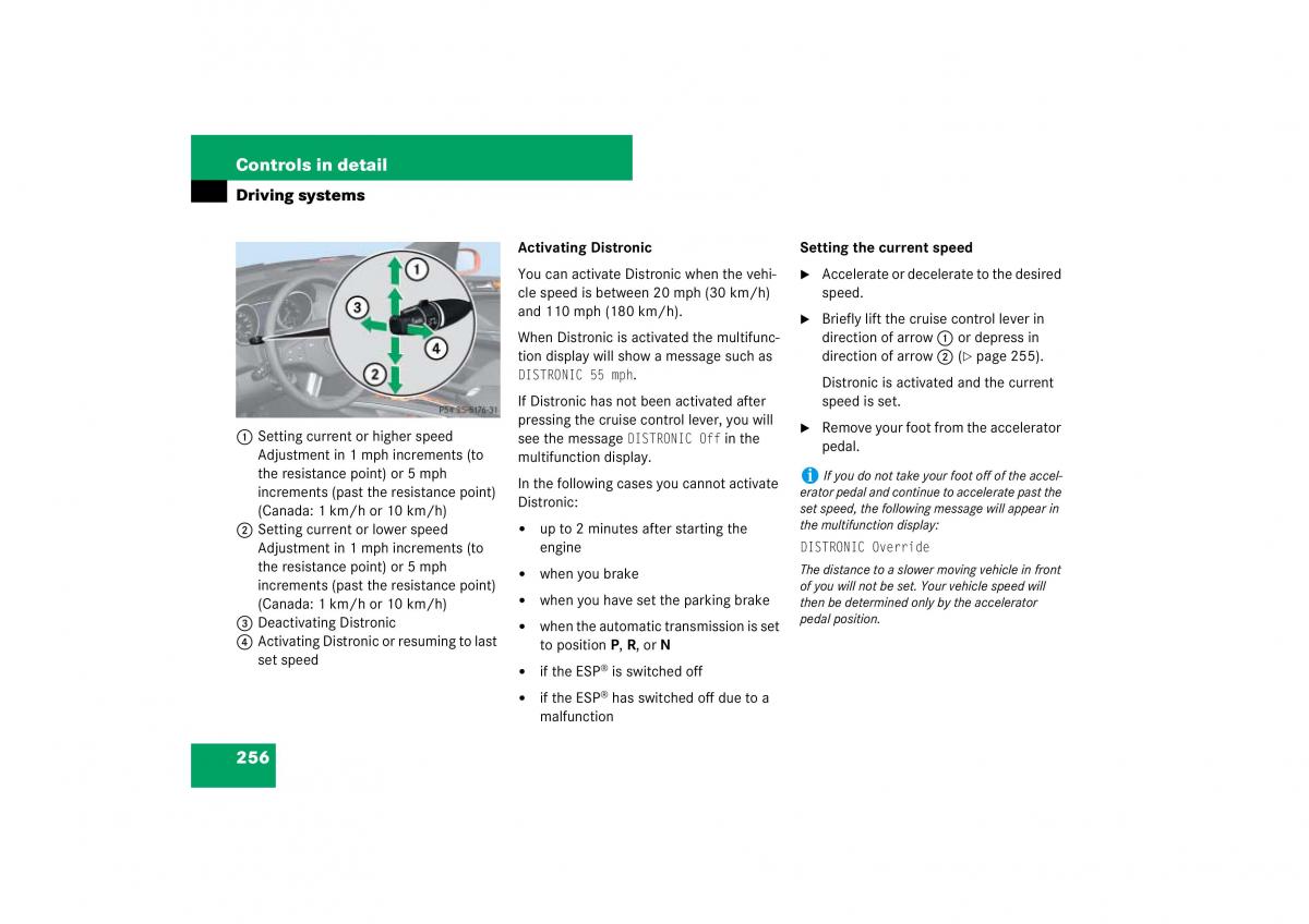 Mercedes Benz ML W164 owners manual / page 257