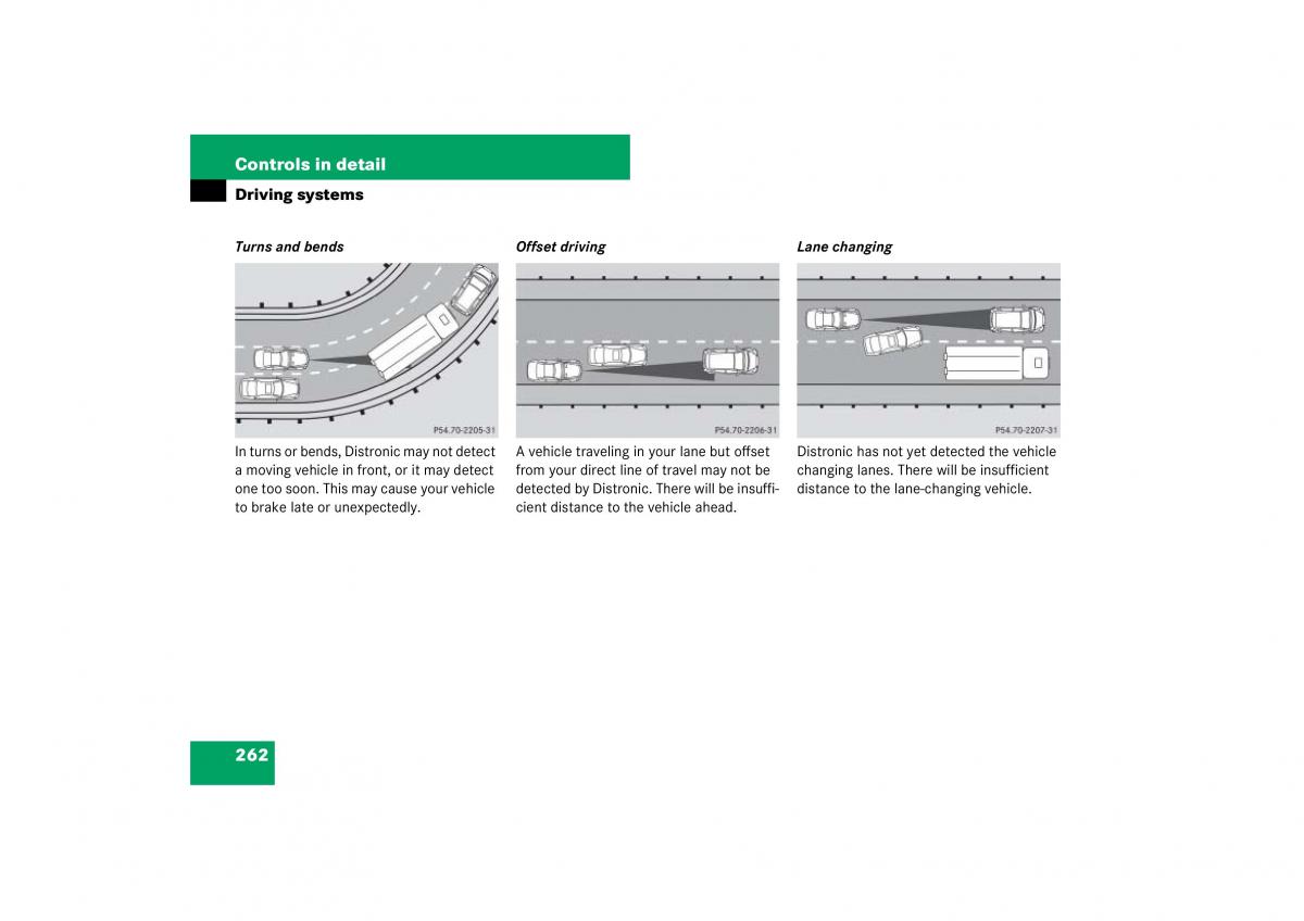 Mercedes Benz ML W164 owners manual / page 263