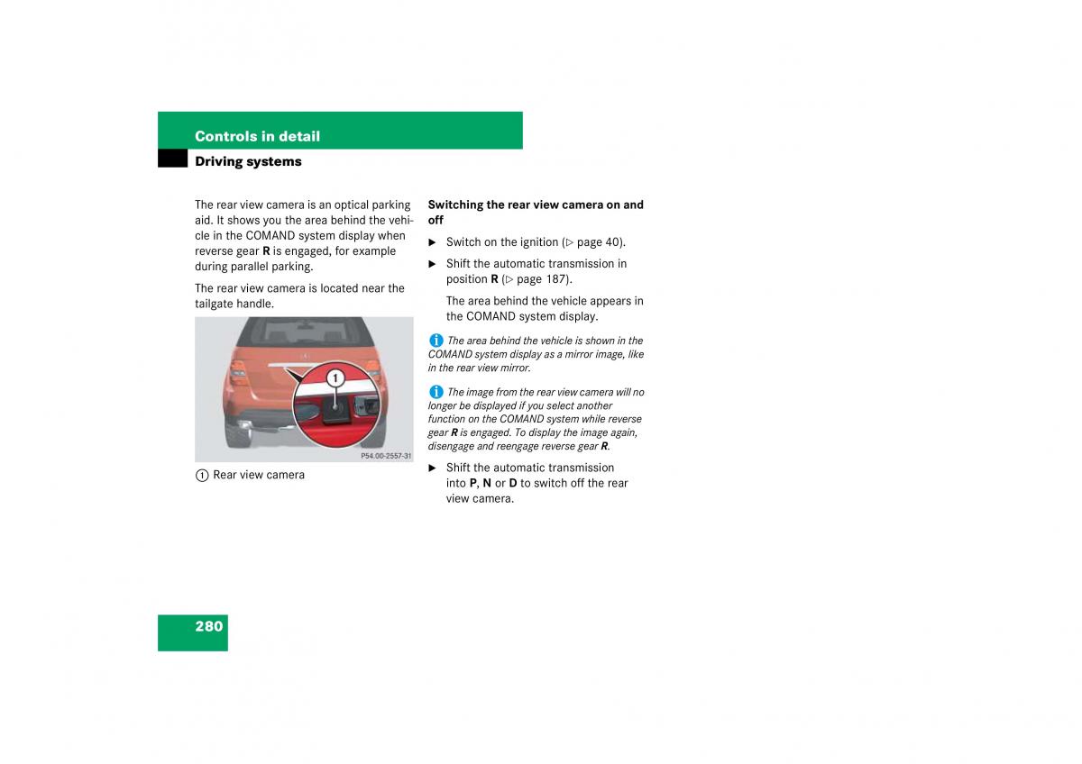 Mercedes Benz ML W164 owners manual / page 281