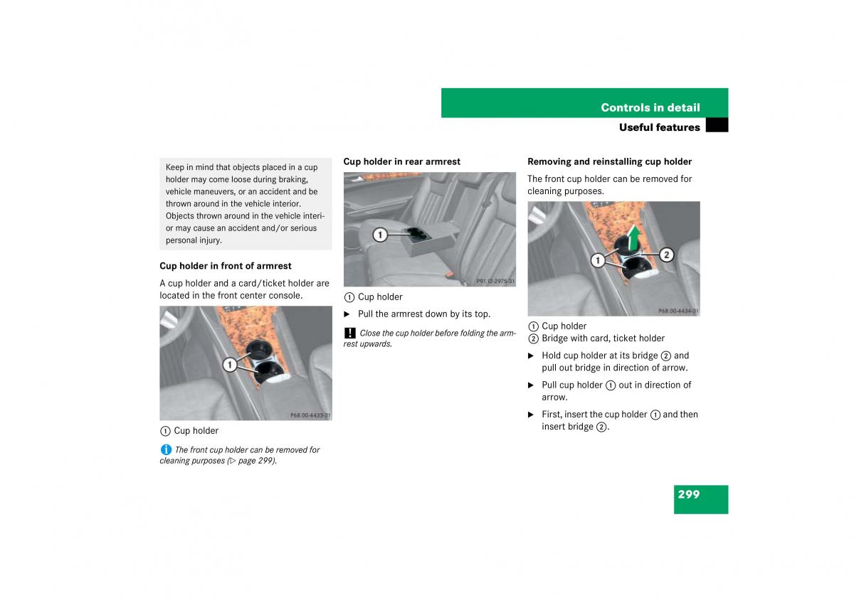 Mercedes Benz ML W164 owners manual / page 300