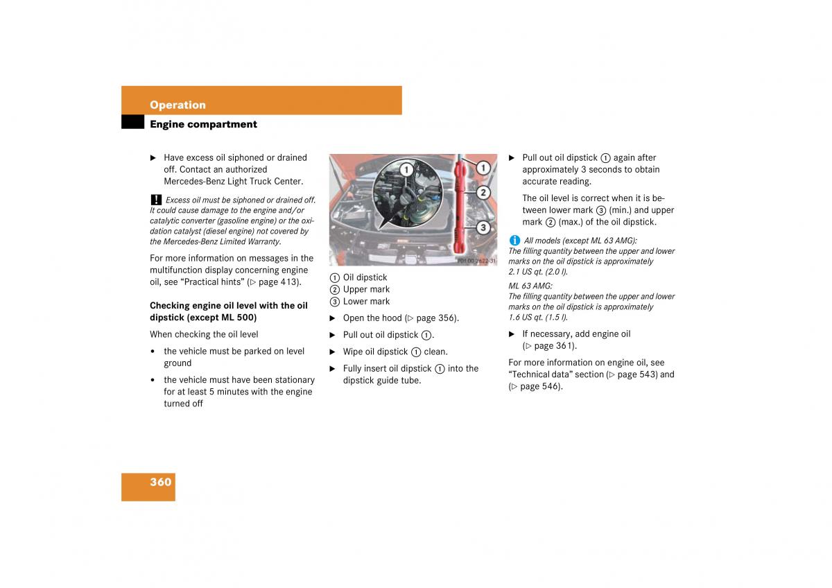 Mercedes Benz ML W164 owners manual / page 361