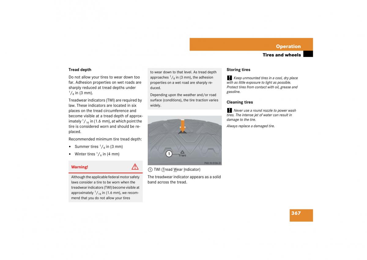 Mercedes Benz ML W164 owners manual / page 368